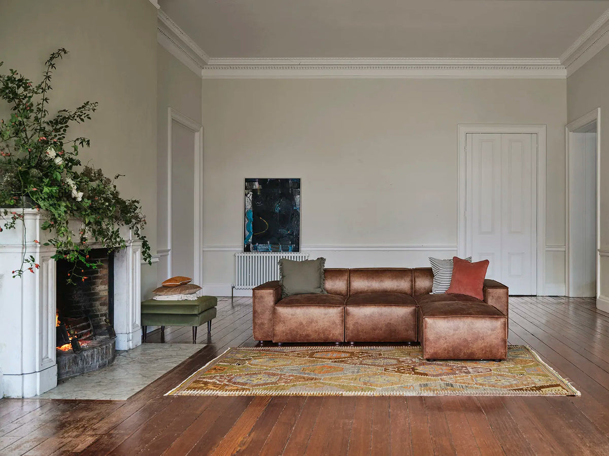 Model 03 3-Seater Right Chaise Sofa, Chestnut