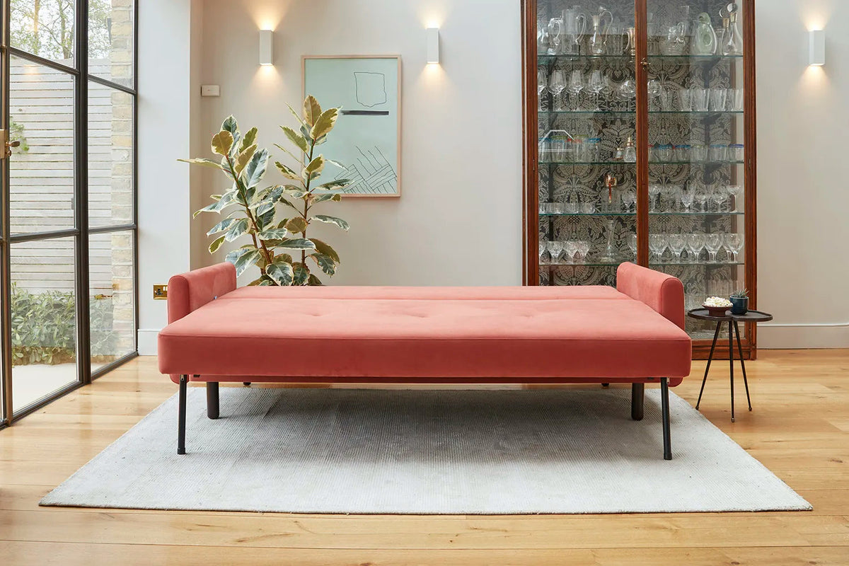 Model 04 Sofa Bed 3 Seater, Oak / Brick