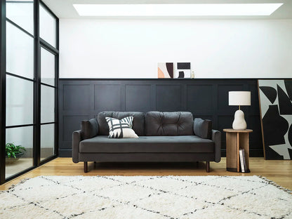 Model 04 Sofa Bed 3 Seater, Oak / Charcoal