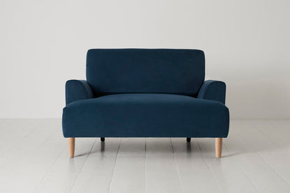 Model 05 Loveseat, Oak / Teal