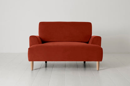 Model 05 Loveseat, Oak / Paprika