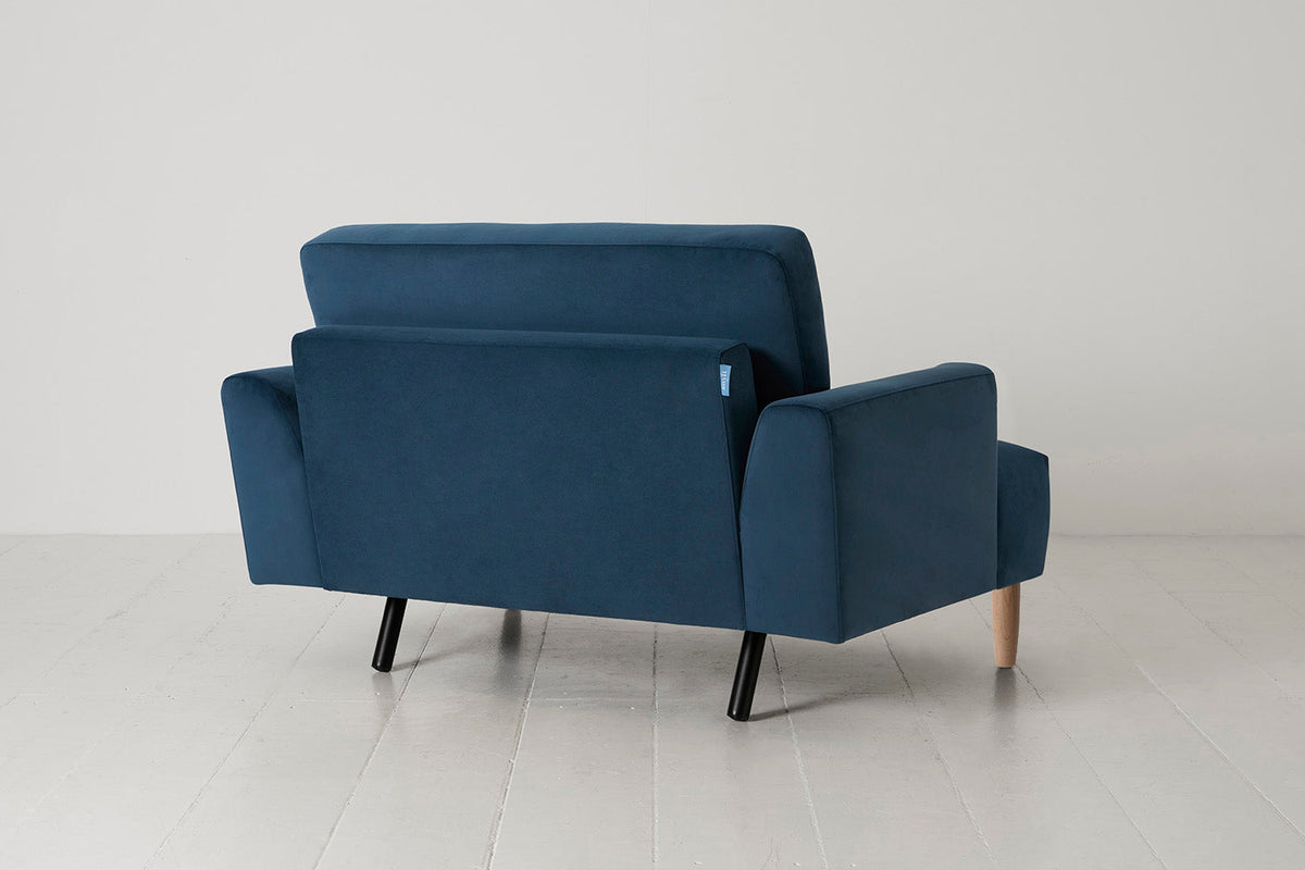 Model 05 Loveseat, Oak / Teal