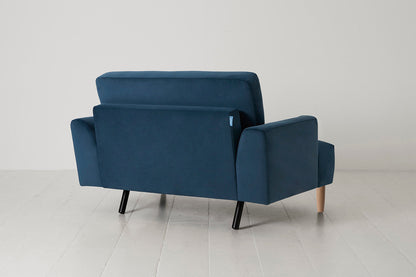 Model 05 Loveseat, Oak / Teal