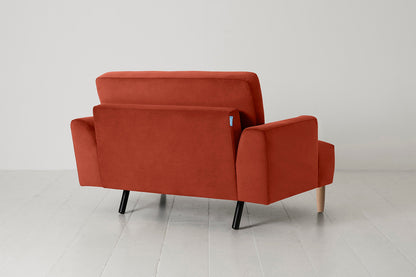 Model 05 Loveseat, Oak / Paprika