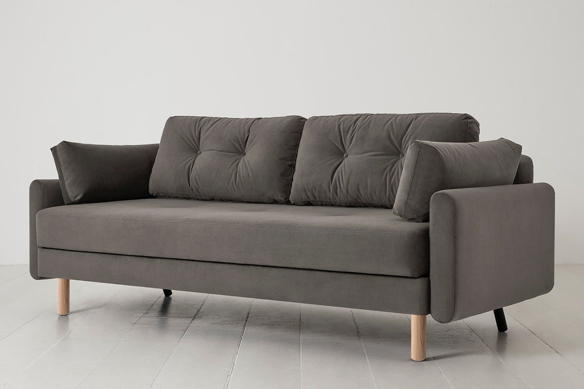 Model 04 Sofa Bed 3 Seater, Oak / Elephant