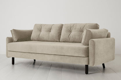 Model 04 Sofa Bed 3 Seater, Flax