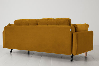 Model 04 Sofa Bed 3 Seater, Oak / Mustard