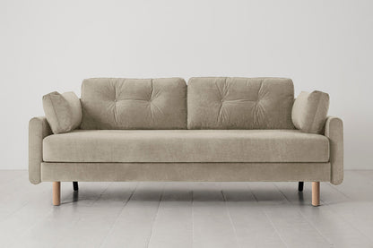 Model 04 Sofa Bed 3 Seater, Oak / Flax