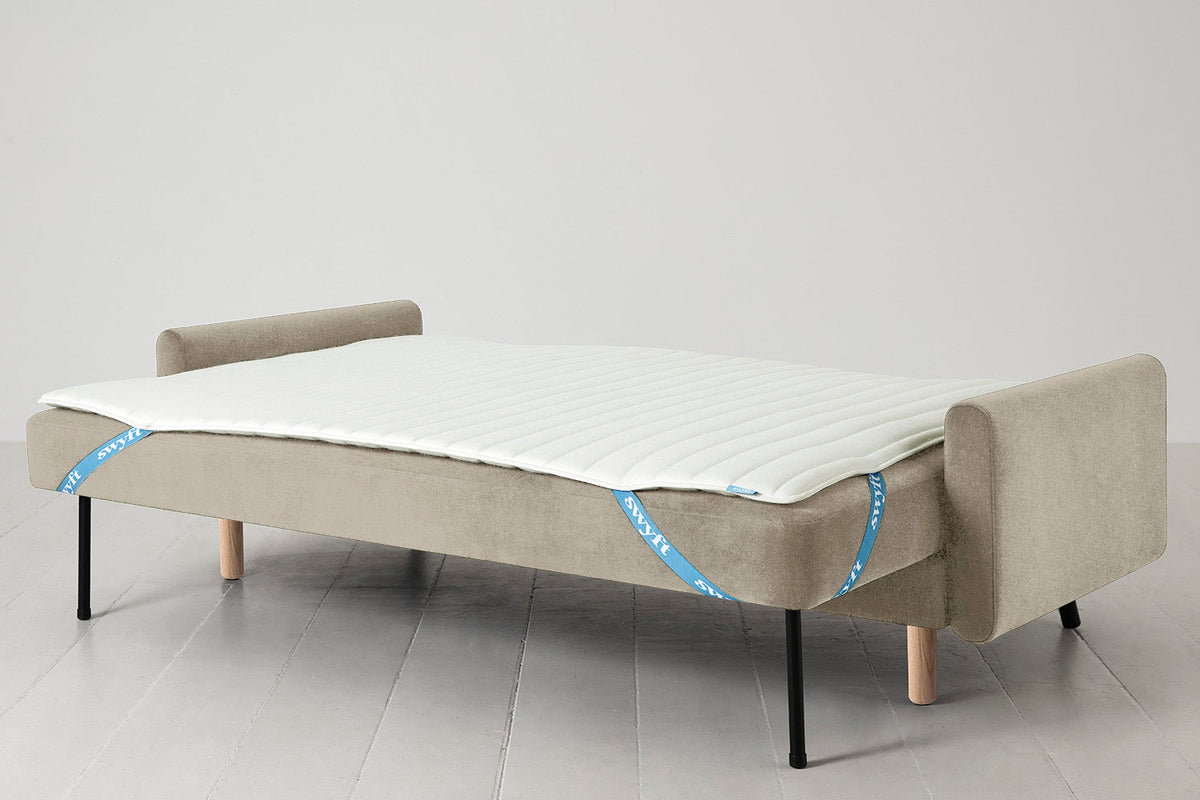 Model 04 Sofa Bed 3 Seater, Oak / Flax