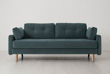 Model 04 Sofa Bed 3 Seater, Oak / Petrol
