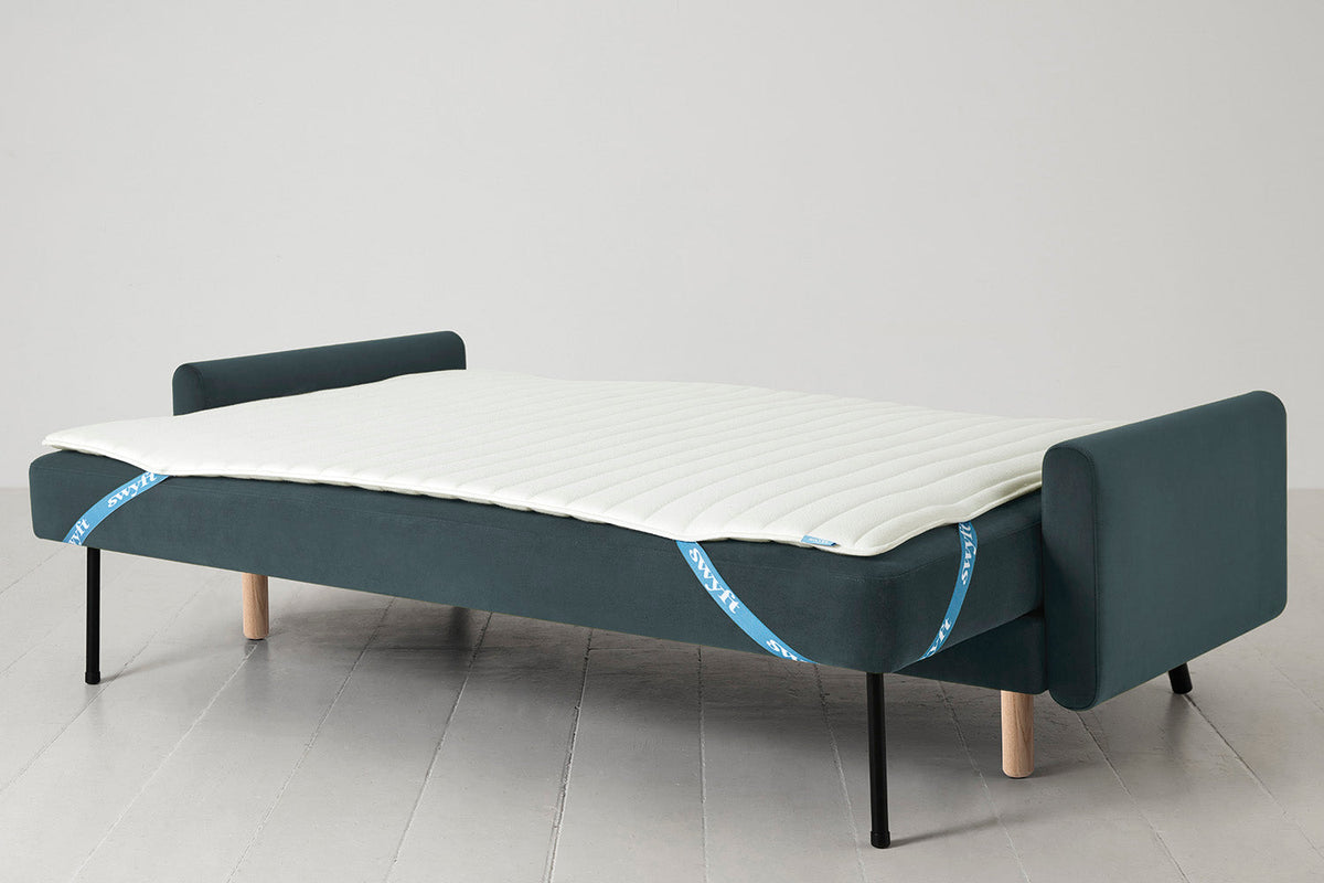 Model 04 Sofa Bed 3 Seater, Oak / Petrol