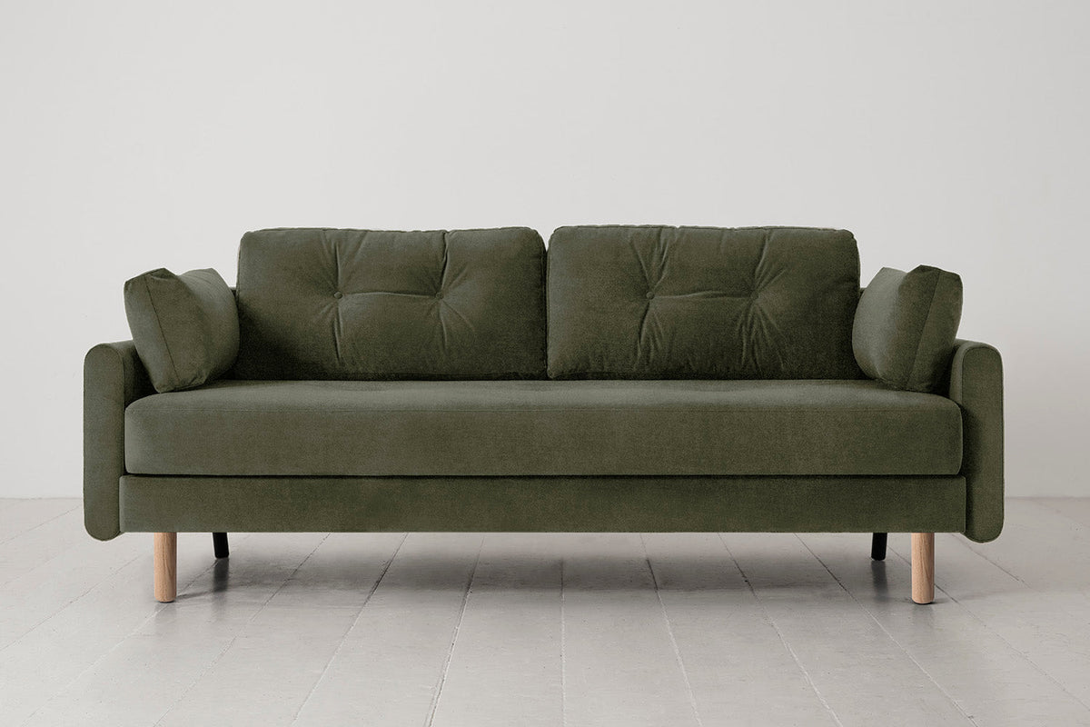 Model 04 Sofa Bed 3 Seater, Oak / Pine