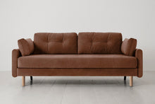 Model 04 Sofa Bed 3 Seater, Oak / Russet