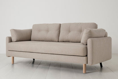Model 04 Sofa Bed 3 Seater, Oak / Pumice