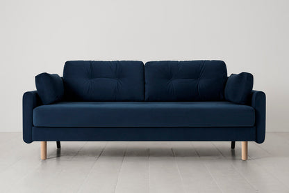Model 04 Sofa Bed 3 Seater, Oak / Teal