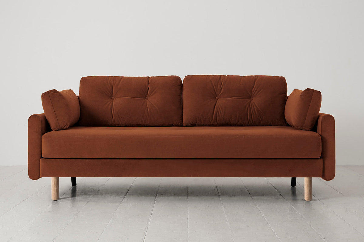 Model 04 Sofa Bed 3 Seater, Oak / Umber