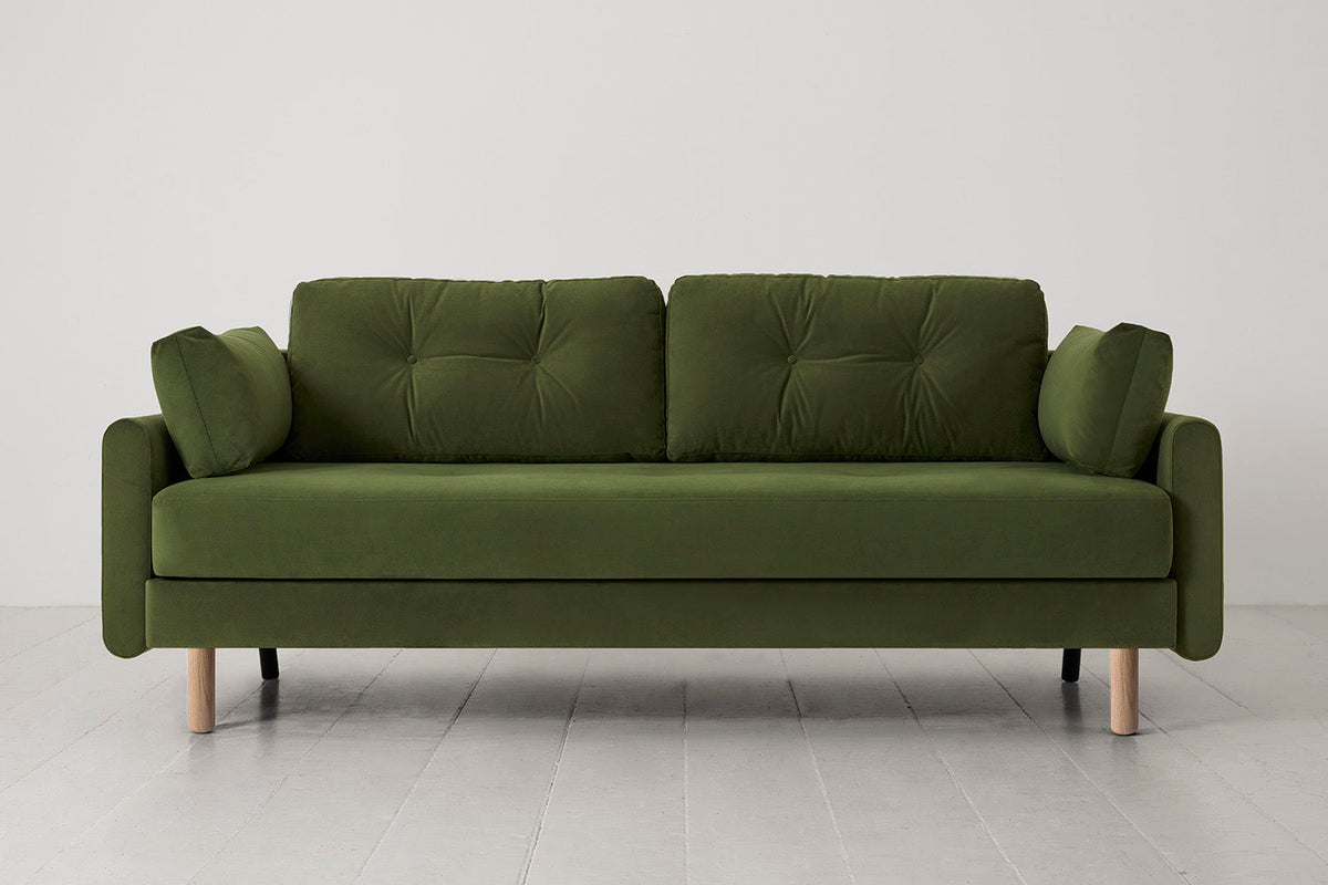 Model 04 Sofa Bed 3 Seater, Oak / Vine