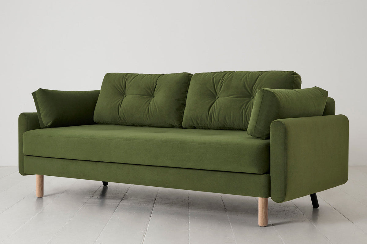 Model 04 Sofa Bed 3 Seater, Oak / Vine
