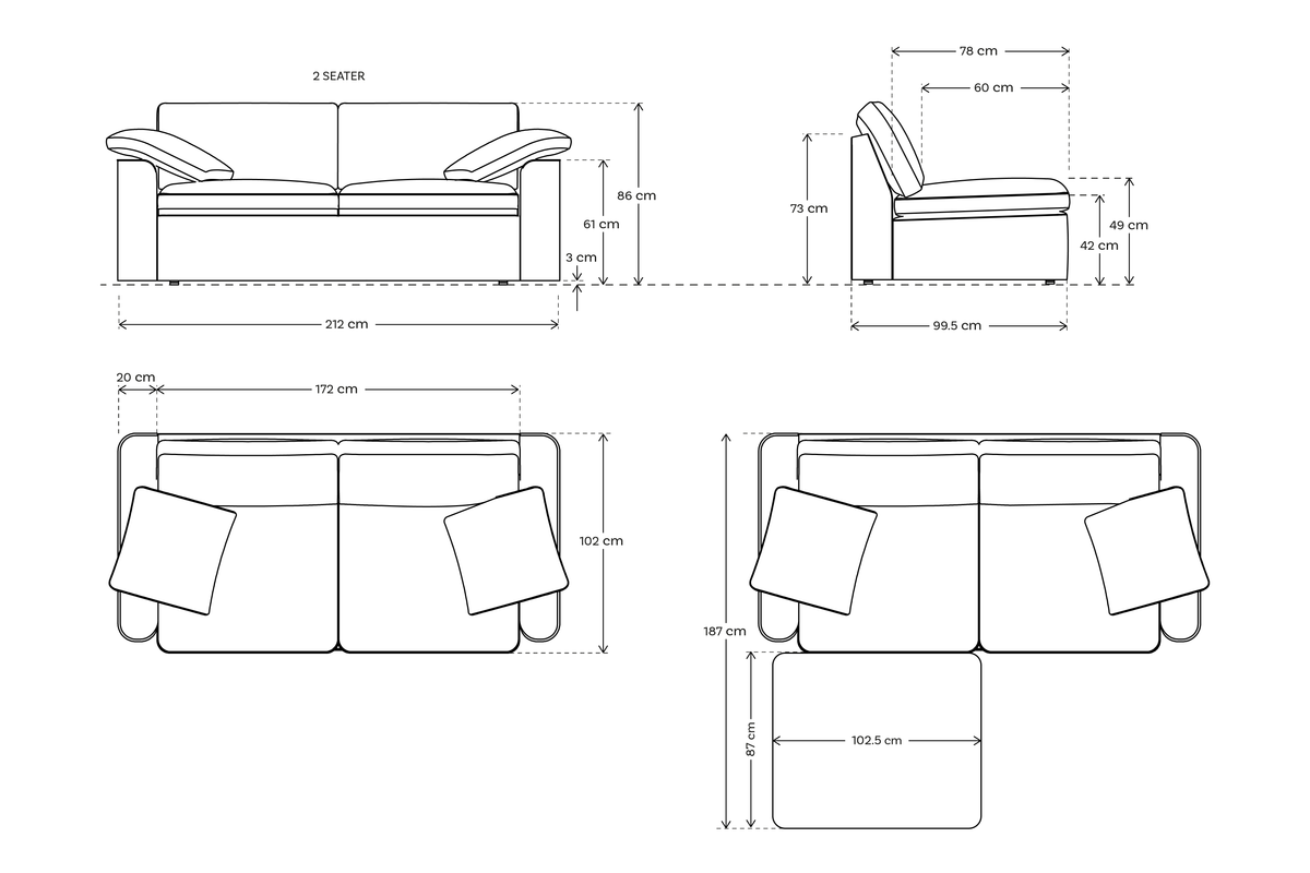 Model 13 2-Seater Sofa