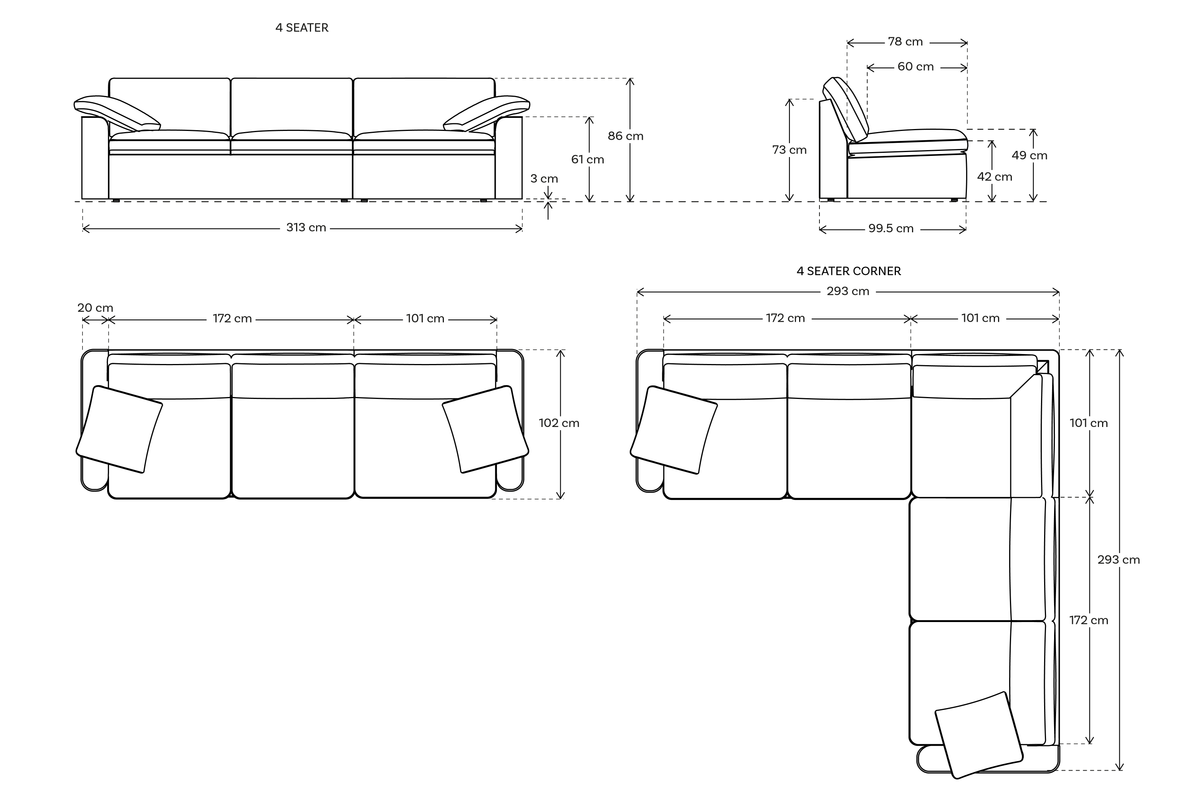 Model 13 4-Seater Sofa