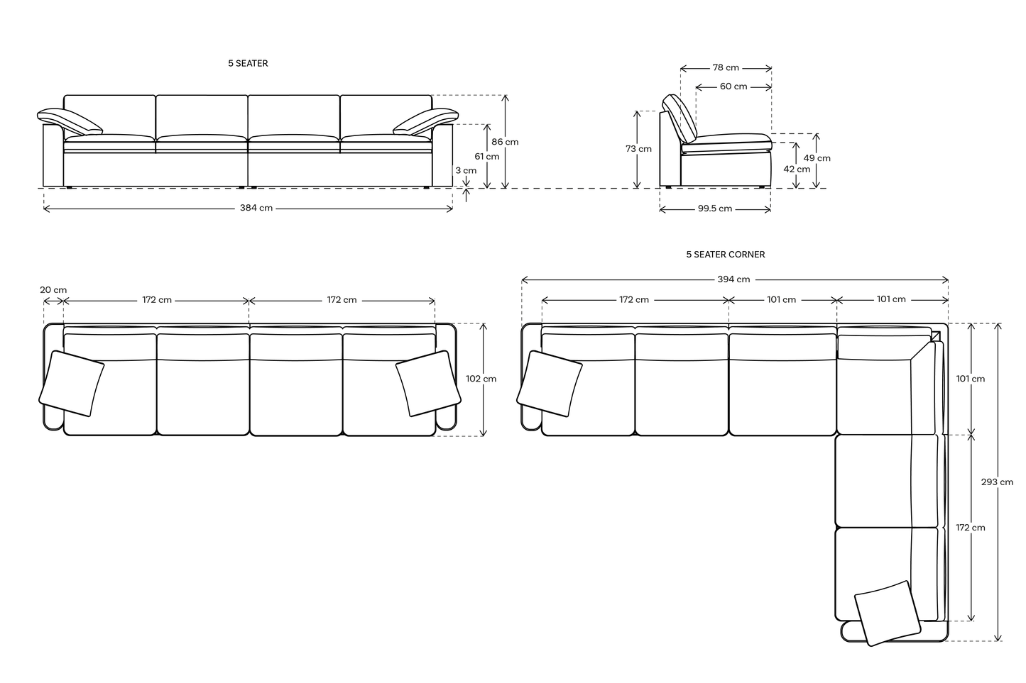 Model 13 Large Corner Sofa with Ottoman