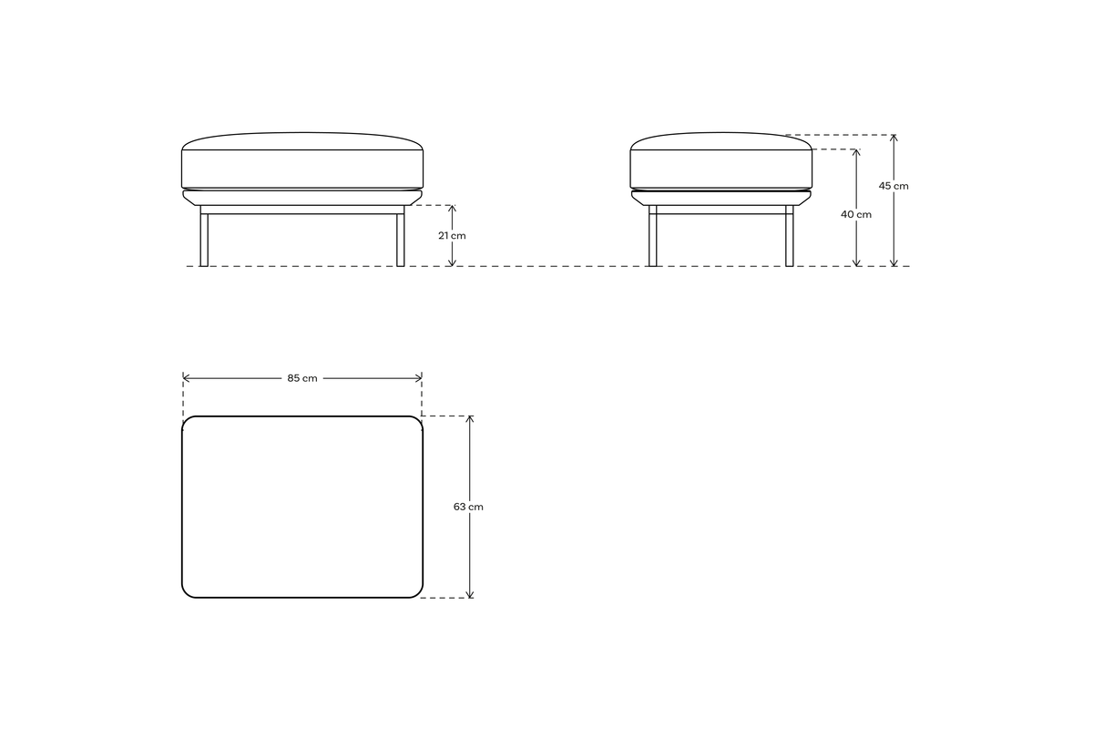 Model 14 Ottoman, Maple