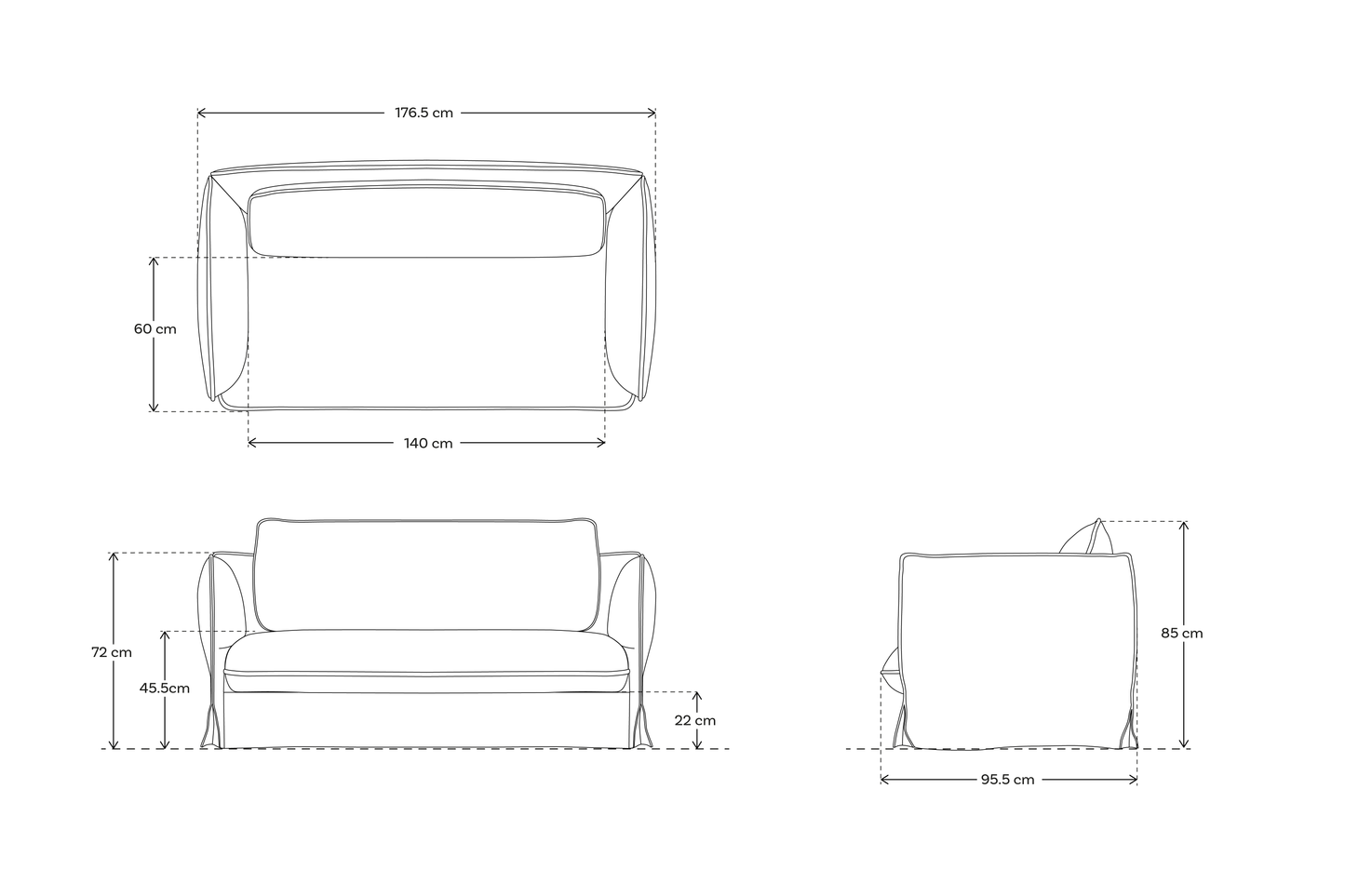 Model 18 2 Seater Sofa, Meadow