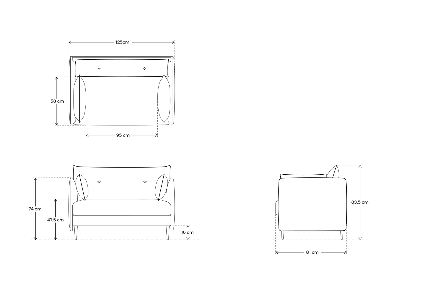 Model 19 Loveseat, Chestnut