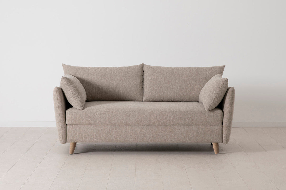 Model 08 Sofa Bed 2.5 Seater, Oak / Pumice