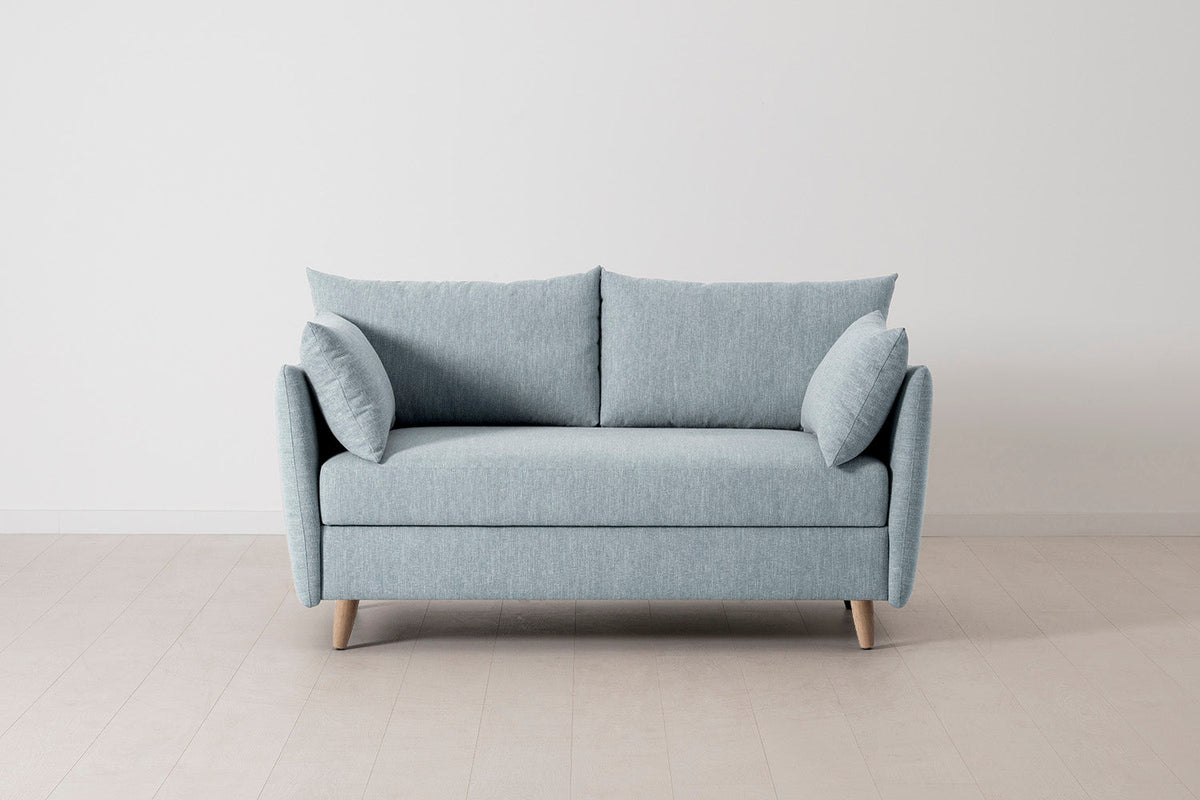Model 08 Sofa Bed 2 Seater, Oak / Seaglass