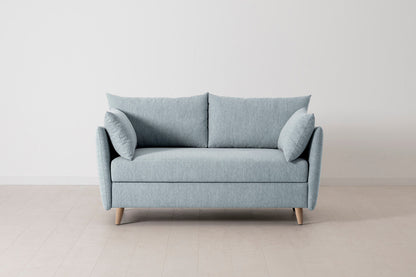 Model 08 Sofa Bed 2 Seater, Oak / Seaglass
