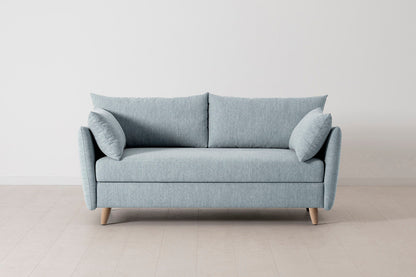 Model 08 Sofa Bed 2.5 Seater, Oak / Seaglass