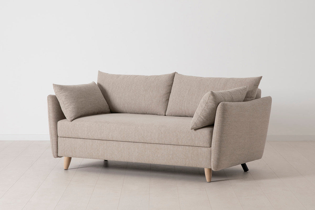 Model 08 Sofa Bed 2.5 Seater, Oak / Pumice