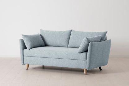 Model 08 Sofa Bed 2.5 Seater, Oak / Seaglass