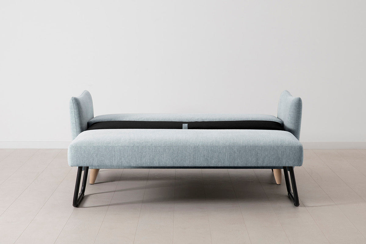 Model 08 Sofa Bed 2.5 Seater, Oak / Seaglass