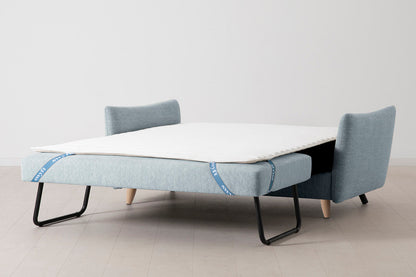 Model 08 Sofa Bed 2.5 Seater, Oak / Seaglass