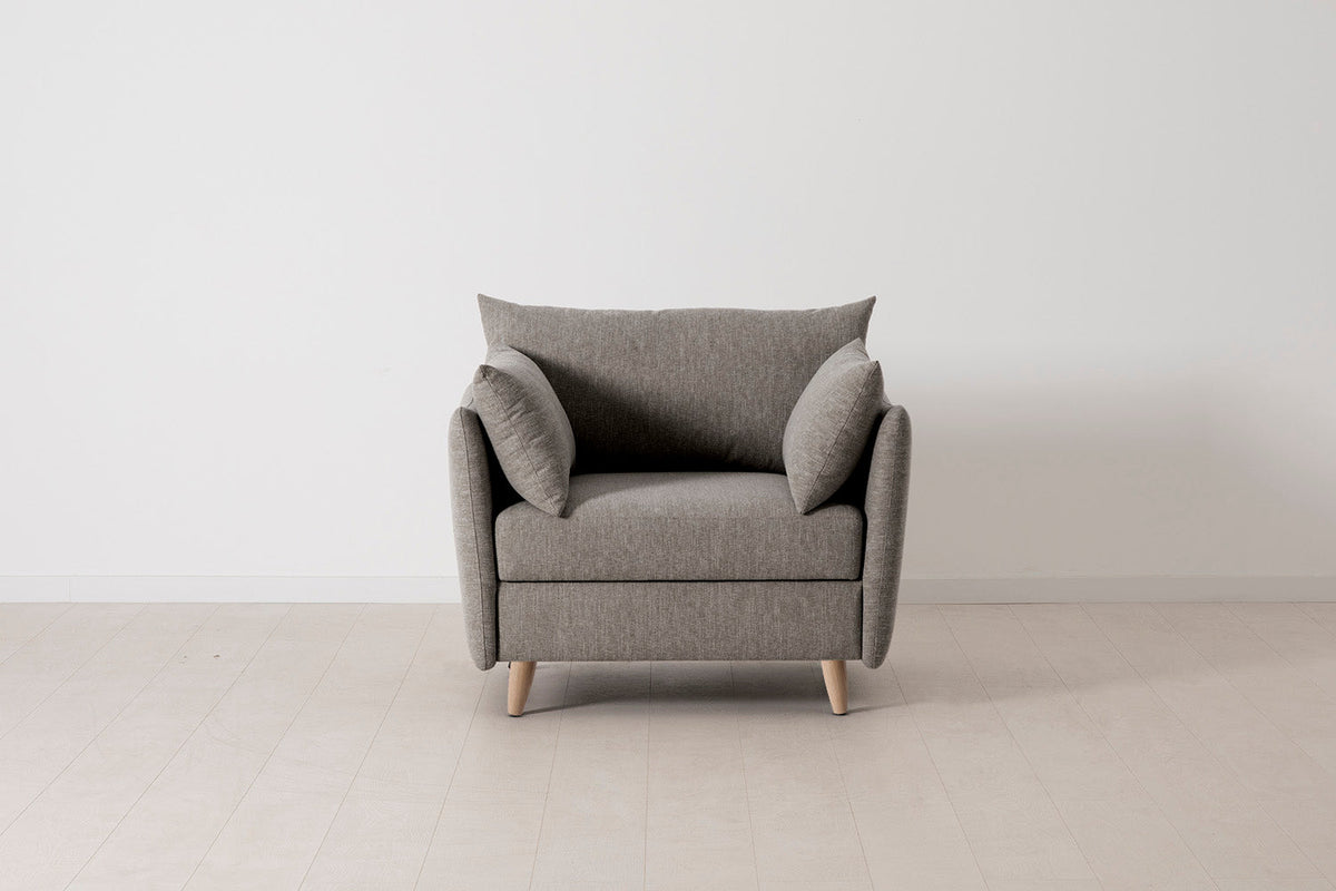 Model 08 Chair Bed Single Sofa Bed, Oak / Shadow