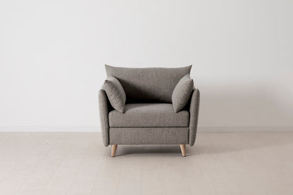 Model 08 Chair Bed Single Sofa Bed, Oak / Shadow