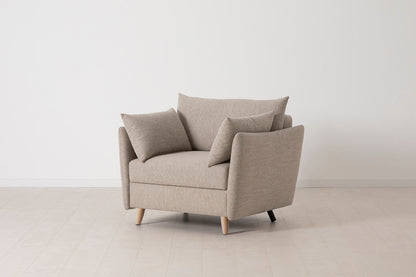 Model 08 Chair Bed Single Sofa Bed, Oak / Pumice