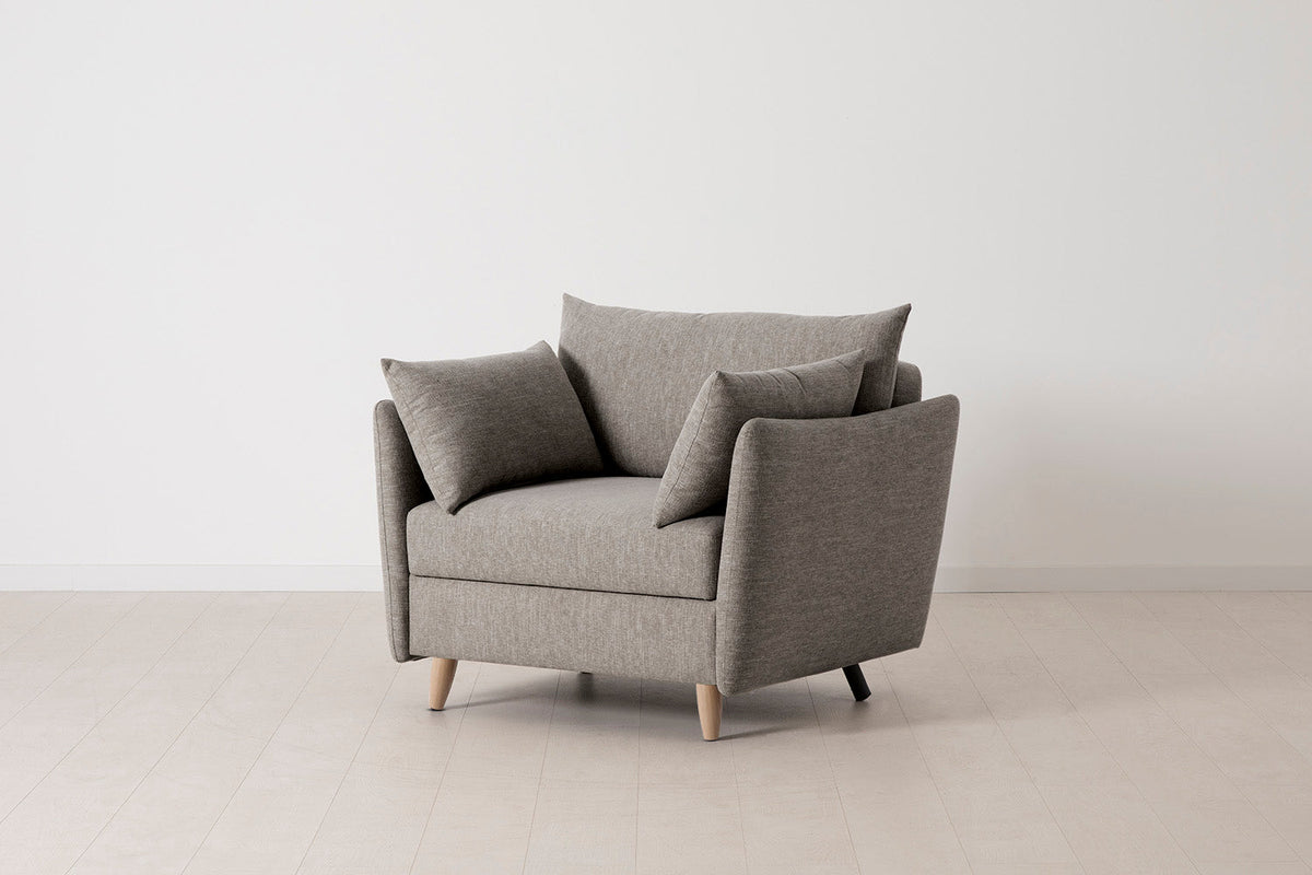 Model 08 Chair Bed Single Sofa Bed, Oak / Shadow