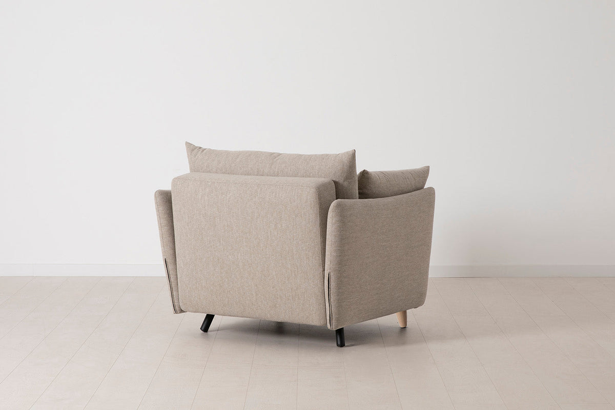 Model 08 Chair Bed Single Sofa Bed, Oak / Pumice