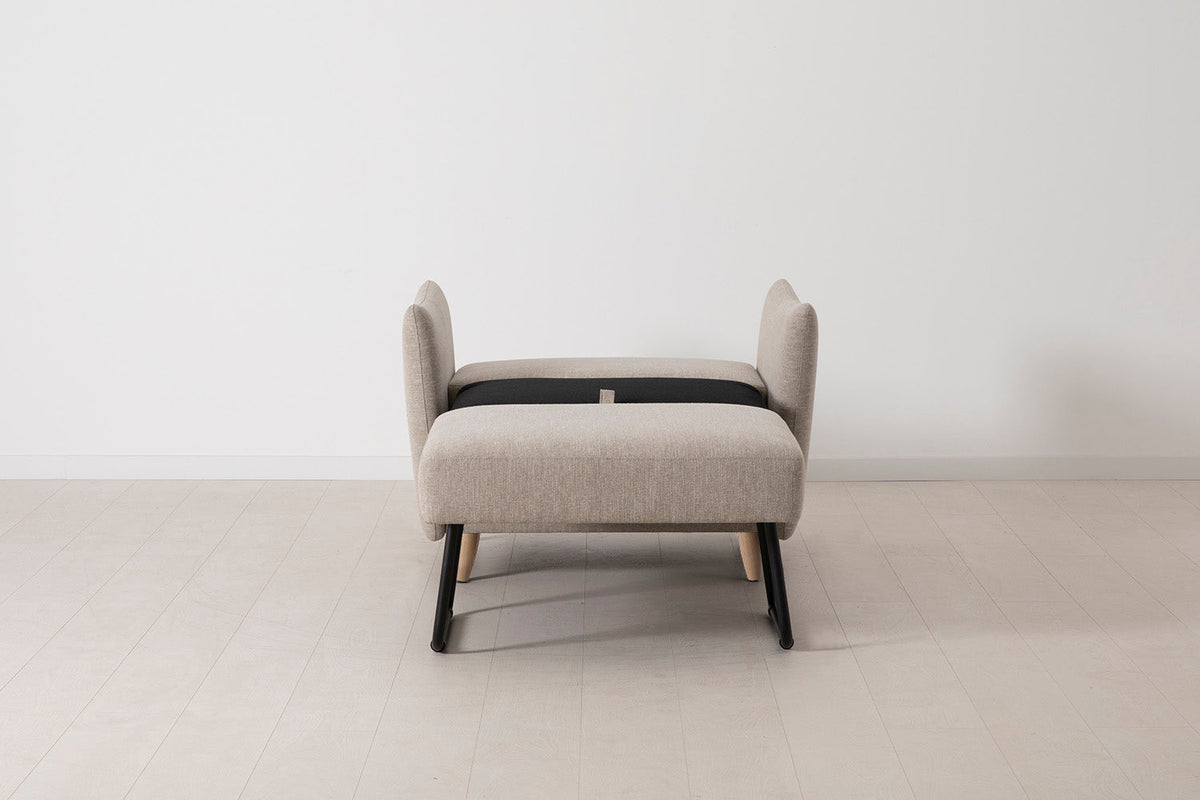 Model 08 Chair Bed Single Sofa Bed, Oak / Pumice