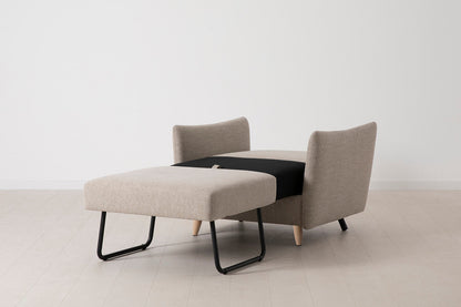 Model 08 Chair Bed Single Sofa Bed, Oak / Pumice
