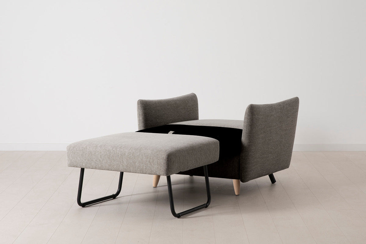 Model 08 Chair Bed Single Sofa Bed, Oak / Shadow