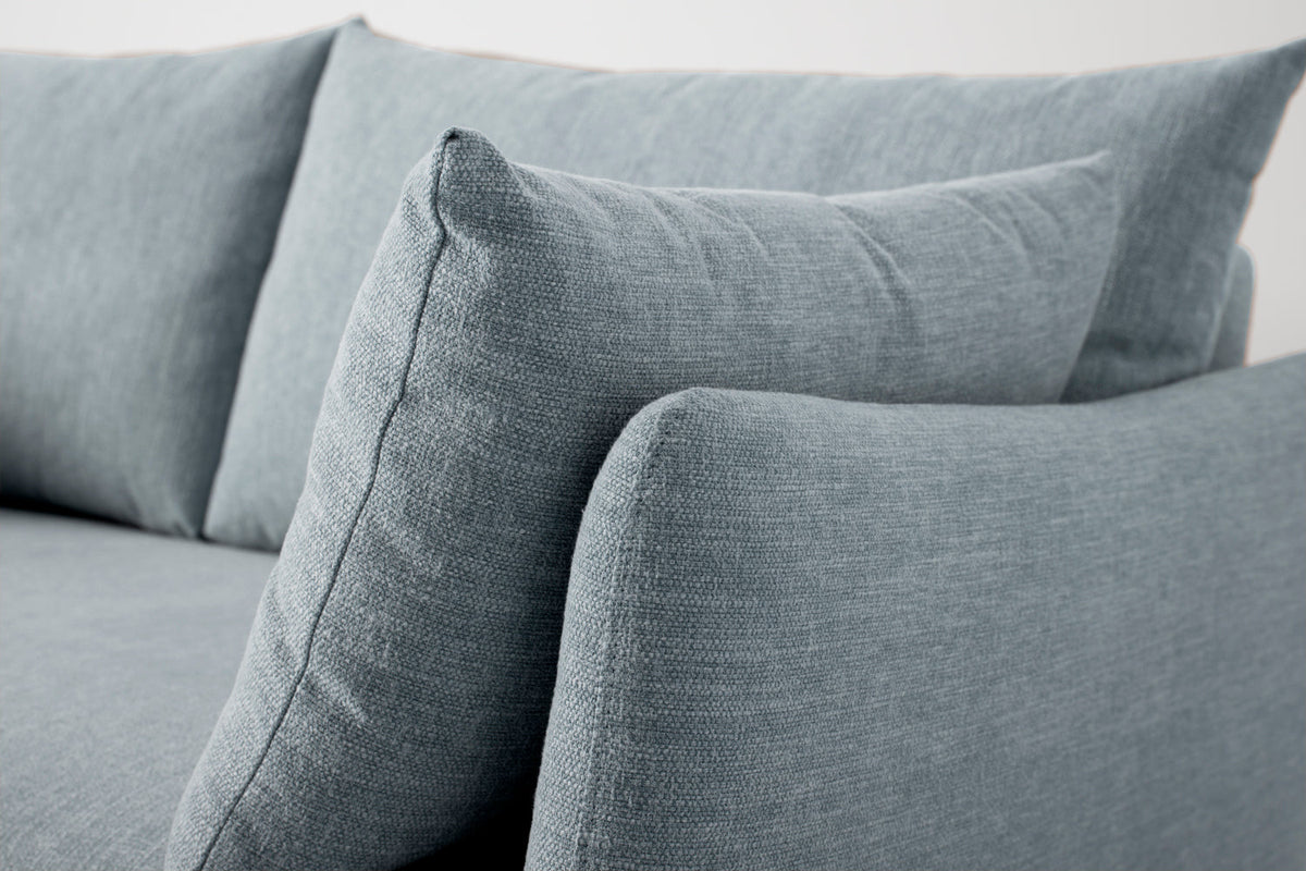 Model 08 Sofa Bed 2.5 Seater, Oak / Seaglass