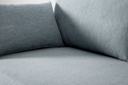 Model 08 Sofa Bed 2.5 Seater, Oak / Seaglass