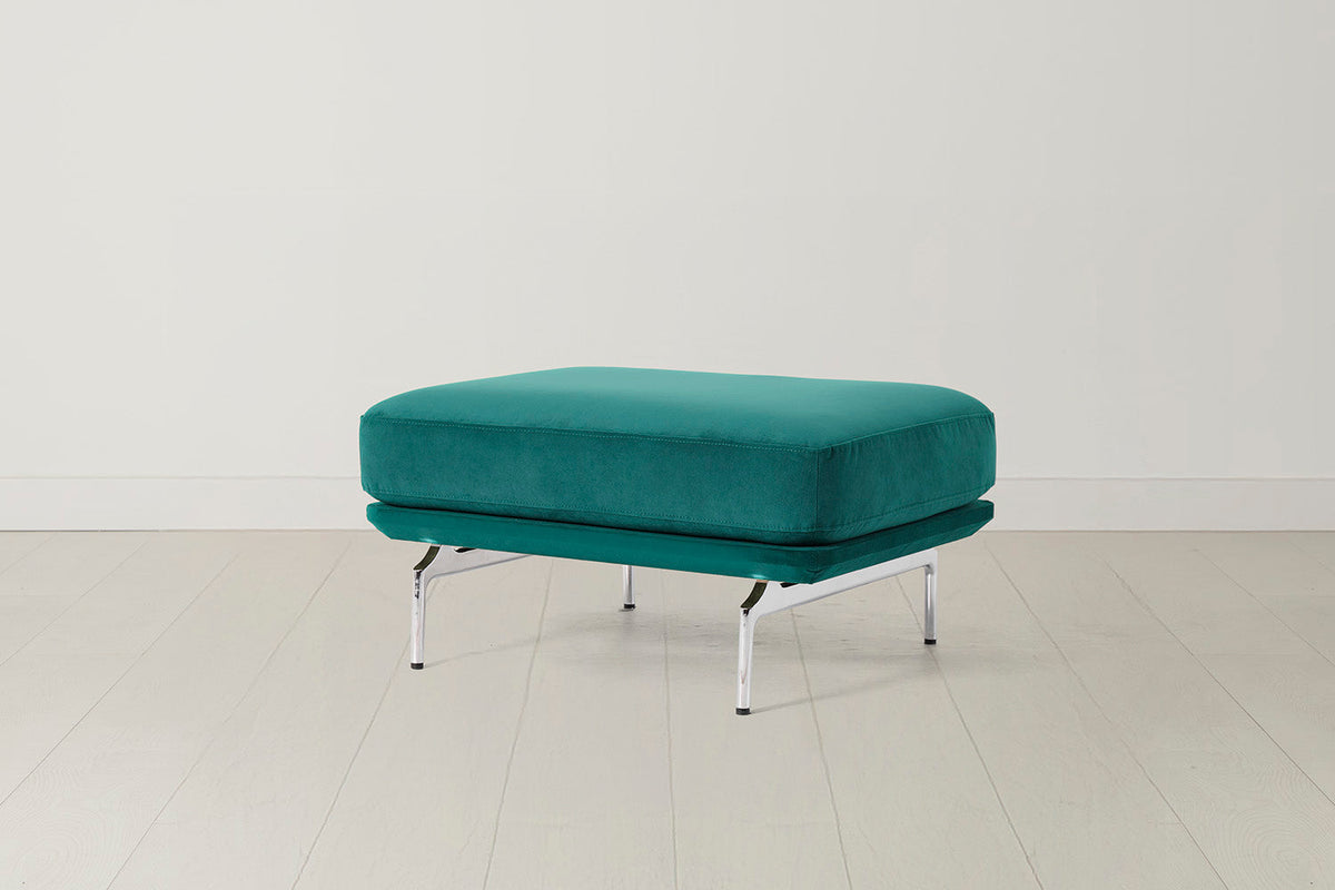 Model 14 Ottoman, Kingfisher