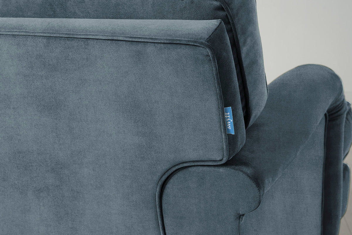Model 15 3 Seater Sofa with Ottoman, Oak / Hydro