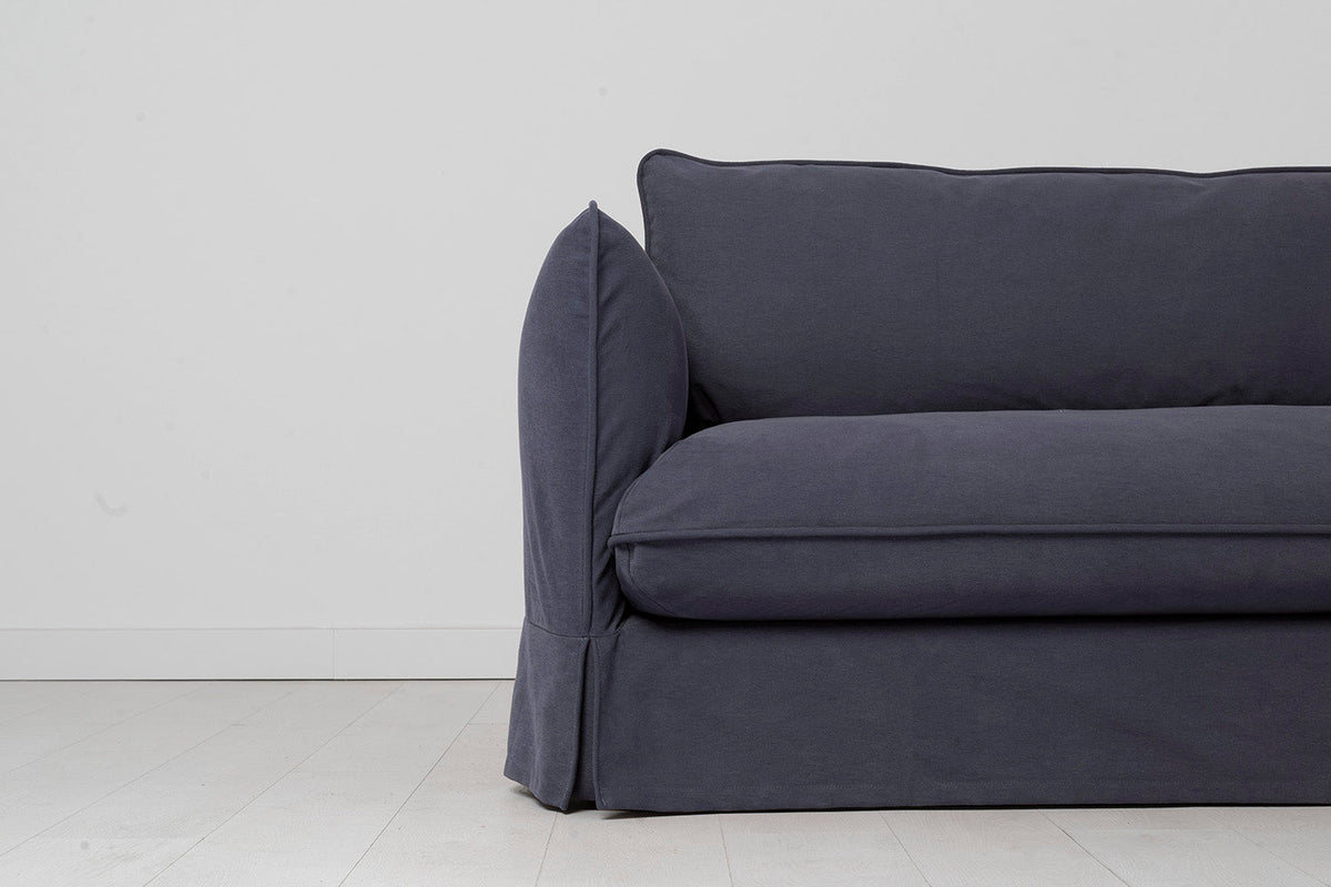 Model 18 2 Seater Sofa with Ottoman, Midnight