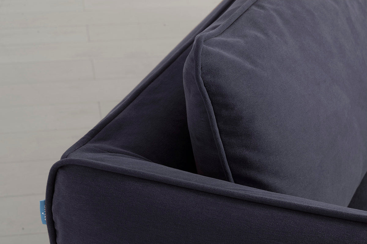 Model 18 2 Seater Sofa with Ottoman, Midnight